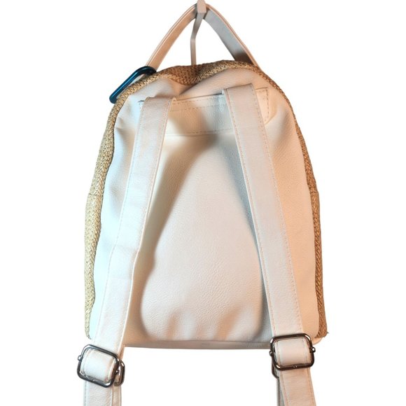 Wild Fable 10.5" Mini Dome Woven Tweed and Faux Leather Backpack - Picture 7 of 12